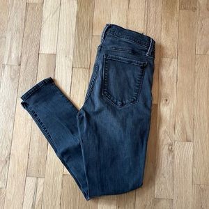 Gap 27R Gray Washed High Rise True Skinny Jeans